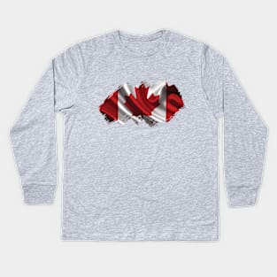 Canadian Flag Kids Long Sleeve T-Shirt